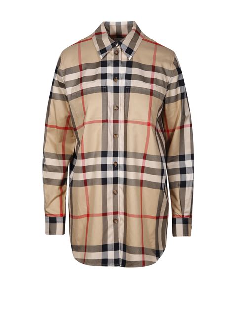 burberry camicia cotone motivi check taschino|Burberry .